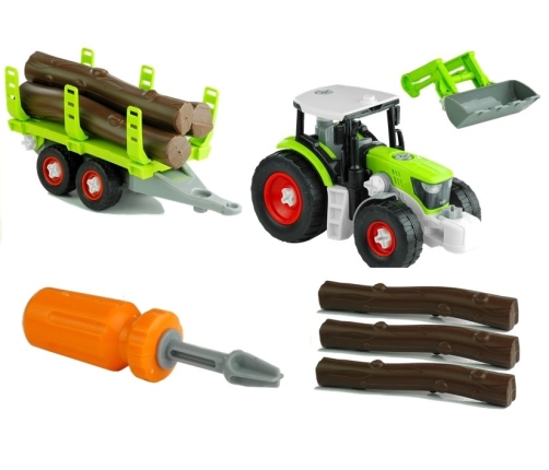 Assembly Tractor with Trailer for Wood 43 cm