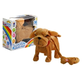 Interactive Dog Battery Operated Brown on a Leash