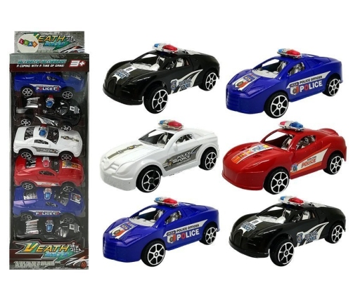 Set of cars, cars, police, guards, motorized 6 pcs