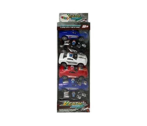 Set of cars, cars, police, guards, motorized 6 pcs