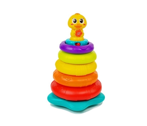 Pyramid with Rings Interactive Lights Game Wheels Colorful Duck