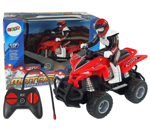 Remote Controlled Quad Red 27 Mhz 1:16 with Batteries