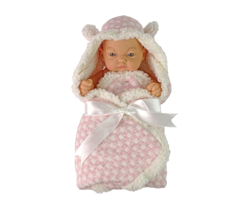 Sweet Baby Bean Puppet Pink Bow