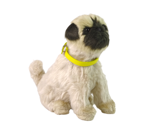 Interactive Plush Dog Soft fur Breed Mops