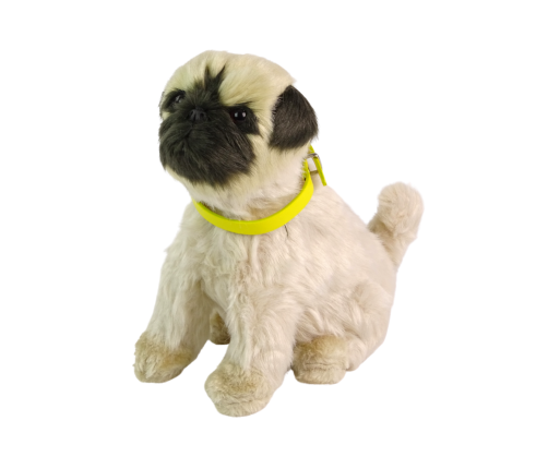 Interactive Plush Dog Soft fur Breed Mops