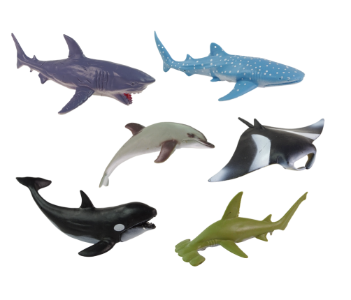 Marine Animals Fish Large Set Figures and Accessories 24 pcs.