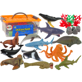 Marine Animals Fish Large Set Figures and Accessories 24 pcs.