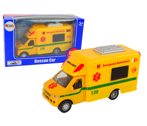 Car Rescue Vehicle Police Fire Brigade Friction Drive 3 Models