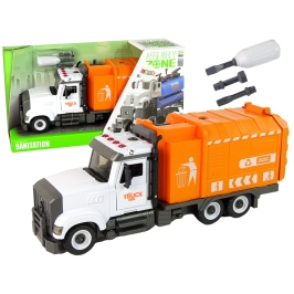 Garbage Truck for Unscrewing and Twisting Accessories Orange