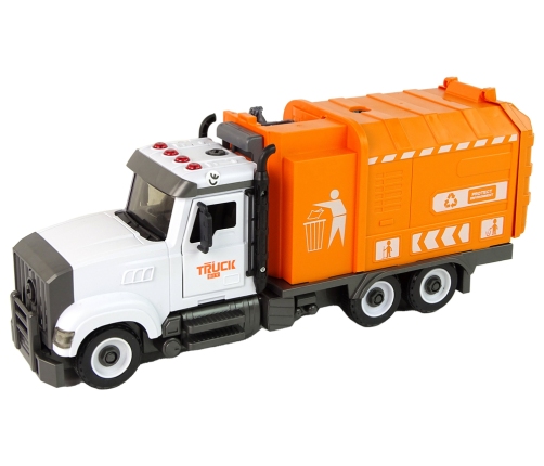 Garbage Truck for Unscrewing and Twisting Accessories Orange