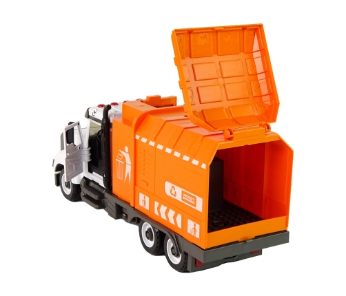 Garbage Truck for Unscrewing and Twisting Accessories Orange