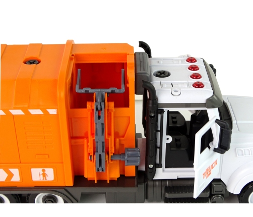 Garbage Truck for Unscrewing and Twisting Accessories Orange