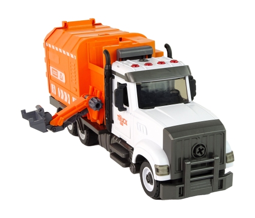 Garbage Truck for Unscrewing and Twisting Accessories Orange