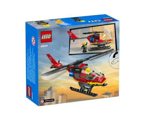 LEGO CITY Bricks Fire Rescue Helicopter 85 Pieces 60411