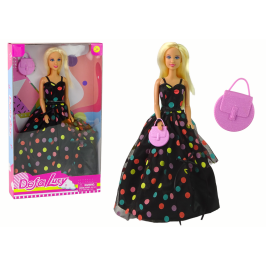 Lucy Doll, Black Polka Dot Dress, Long