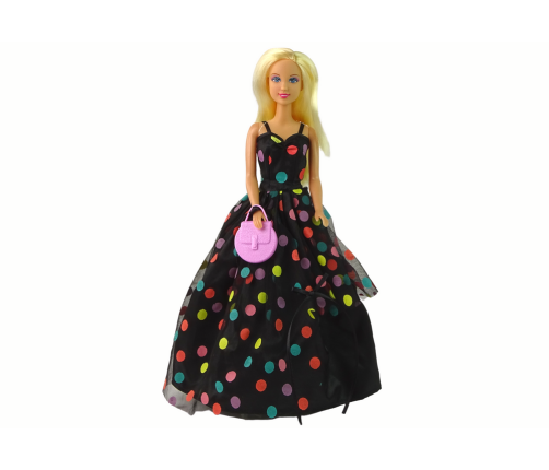 Lucy Doll, Black Polka Dot Dress, Long