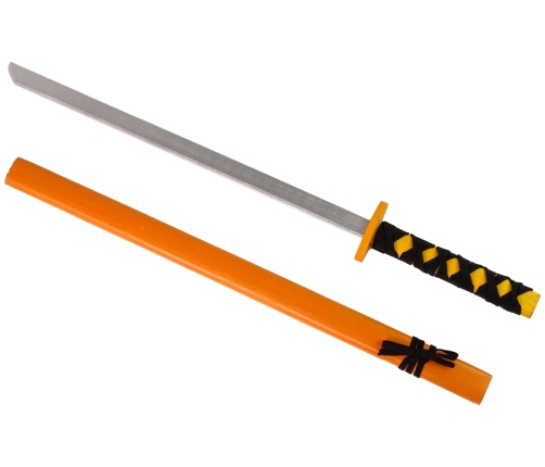 Wooden Sword Orange Prop For Knight 73 cm