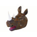 Rhinoceros Animal Hand Puppet Brown