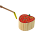 Wooden Strawberry Catch the Worm Magnetic Game