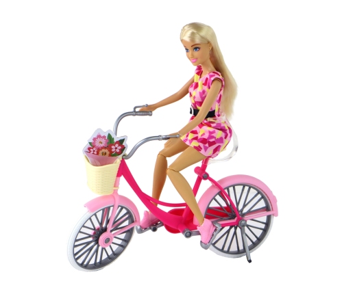 Anlily Cyclist Doll Pink Bicycle Set