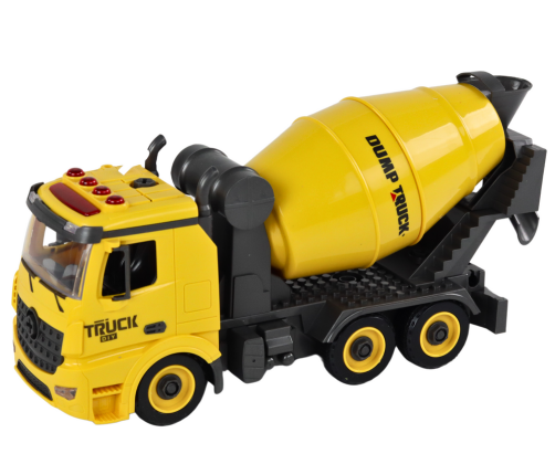 Construction Vehicles Sound Light 1:12 DIY Concrete Mixer Crane Excavator