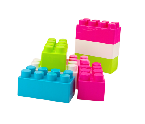 Large Construction Blocks in a Bag Colorful Stickers 20 El