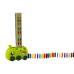 Battery-operated Green Dinosaur Car Arranging Colorful Dominoes 4 Colors of Blocks