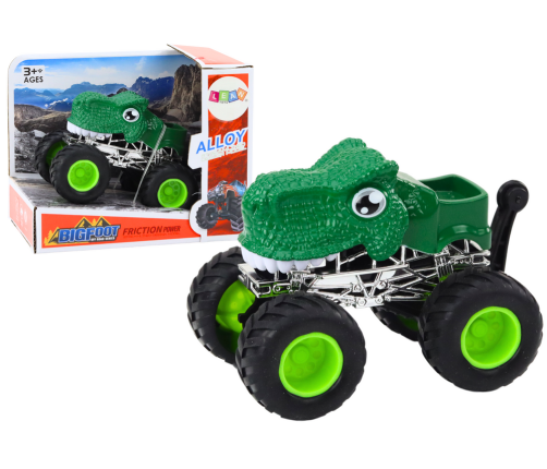 Dinosaur Off-Road Car with Large Rubber Wheels, Green