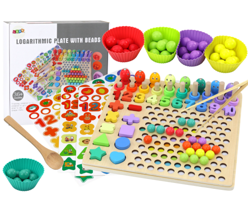 Wooden Puzzle Learning Counting Sorter Fishing