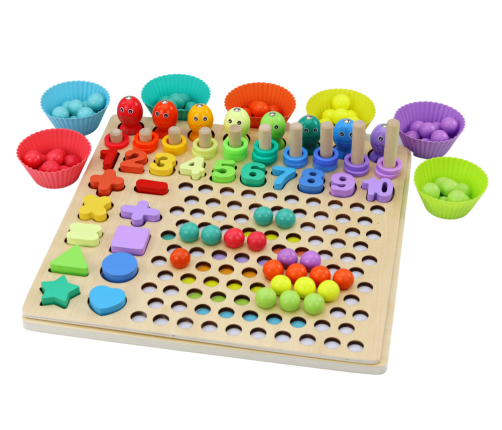 Wooden Puzzle Learning Counting Sorter Fishing