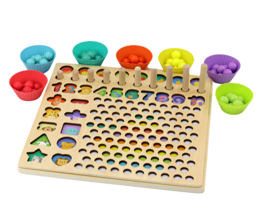 Wooden Puzzle Learning Counting Sorter Fishing