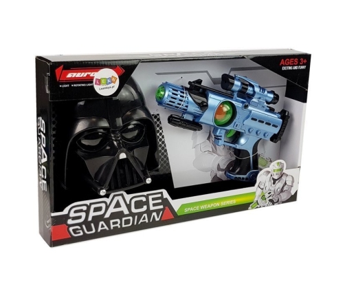 Set of Laser Gun Cosmos Warrior Mask