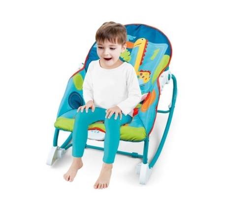 Cradle Rocker Chair 2 in 1 Feeding Chair Blue