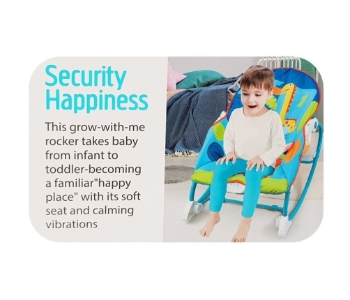 Cradle Rocker Chair 2 in 1 Feeding Chair Blue