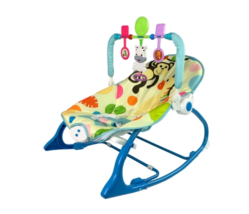 Rocking Chair 2in1 Blue Zebra Sounds Vibration