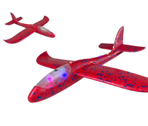 Large Styrofoam Glider Plane Red