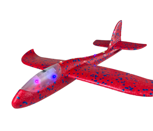 Large Styrofoam Glider Plane Red