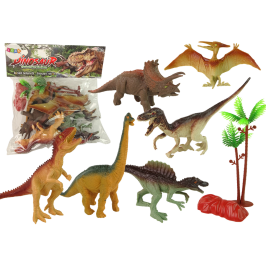 Set of Dinosaurs Figurines Accessories 8 Pieces.