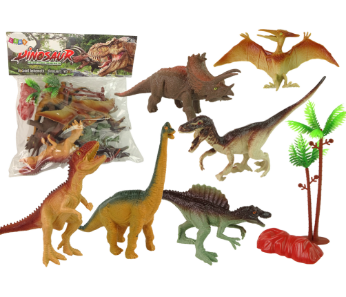 Set of Dinosaurs Figurines Accessories 8 Pieces.