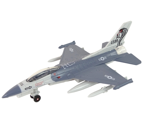 Airplane Friction Drive Lights Sounds 1:72 Gray