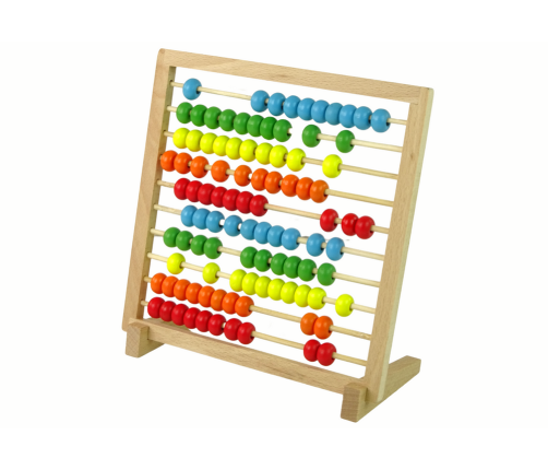 School abacus wooden colorful beads