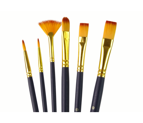 Set of Artist Brushes 6 Shapes