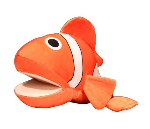 Plush Mascot Fish Clownfish Orange Puppet 25 cm