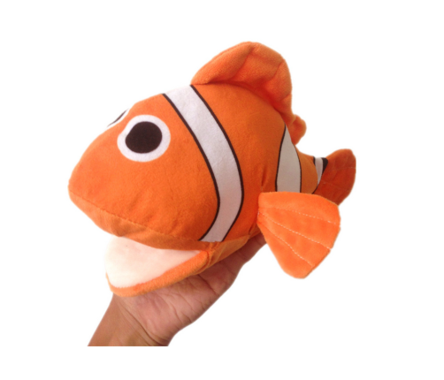 Plush Mascot Fish Clownfish Orange Puppet 25 cm