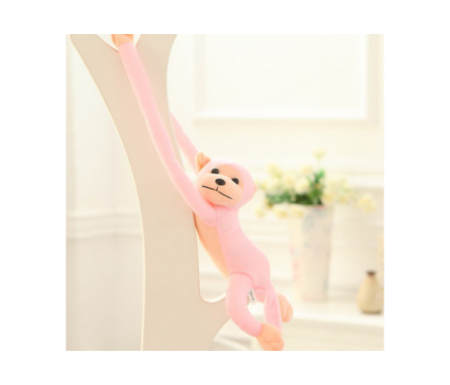 Plush Monkey Mascot with Sound, Pink 60 cm