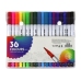 Set of 36 multi-colored double-sided markers in an organizer