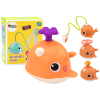 Whale Bath Toy 3 Tips Orange