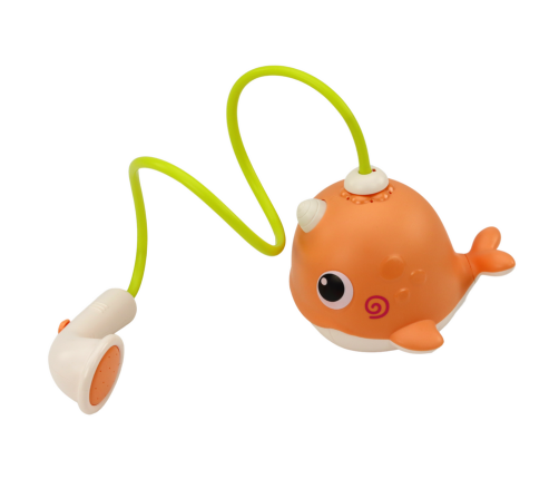 Whale Bath Toy 3 Tips Orange