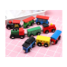 Wooden Trains Locomotives Magnet Set 12 Pcs