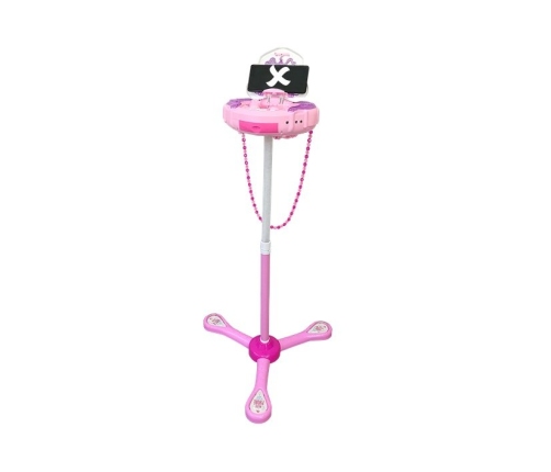 Music Box on Stand Microphone Speaker Pink